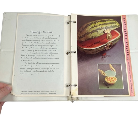 Vintage 1969 Tupperware Four Seasons Binder Cookbook Preparing & Serving Foods - Picture 4 of 10